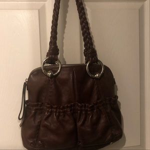 B. Makosky brown shoulder bag. Leather